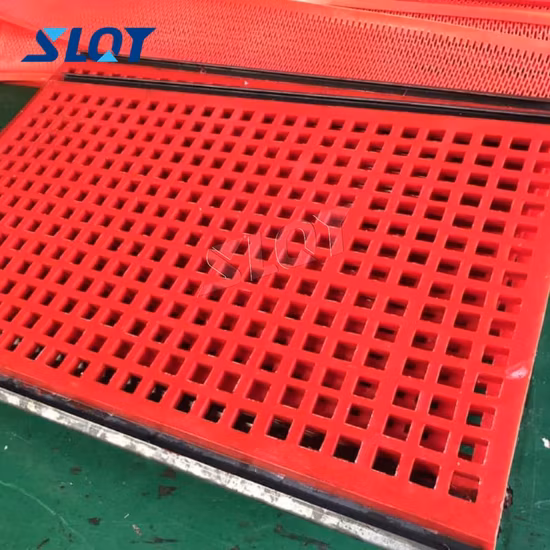 ポリウレタンとスチールフレームのモジュール式振動スクリーン脱水PUパネル